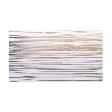 Cire décorative blanc bandes dorées 175 x 80 0.5 mm
