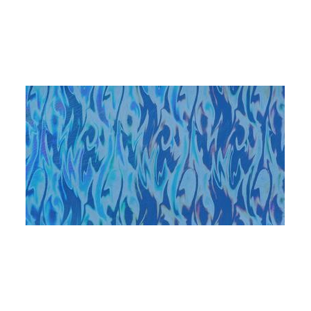 Cire décorative hologramme aqua bleu 175 x 80 0.5 mm