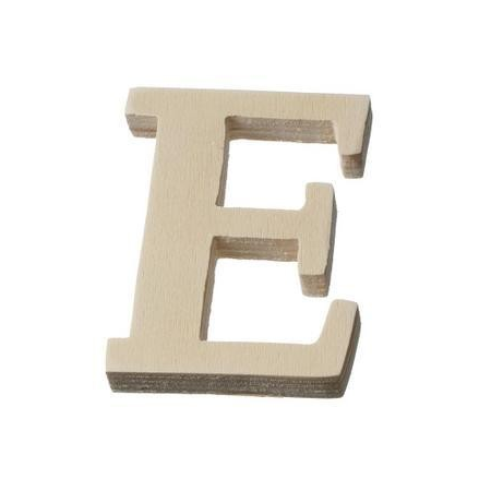 Lettre en bois'E'8cm