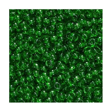 Rocailles en verre vert foncé