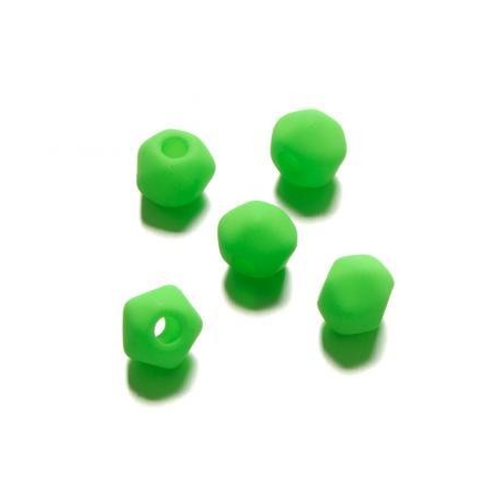 Perle néon angulaire 7 mm vert