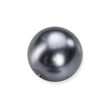 Perles en verre nacrées de Bohème hématite 4mm